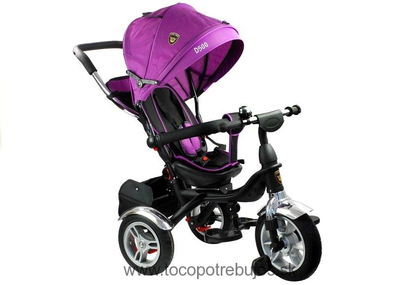 Leanbike Detská trojkolka 2v1 PRO500, nafukovacie kolesá, otočné sedadlo