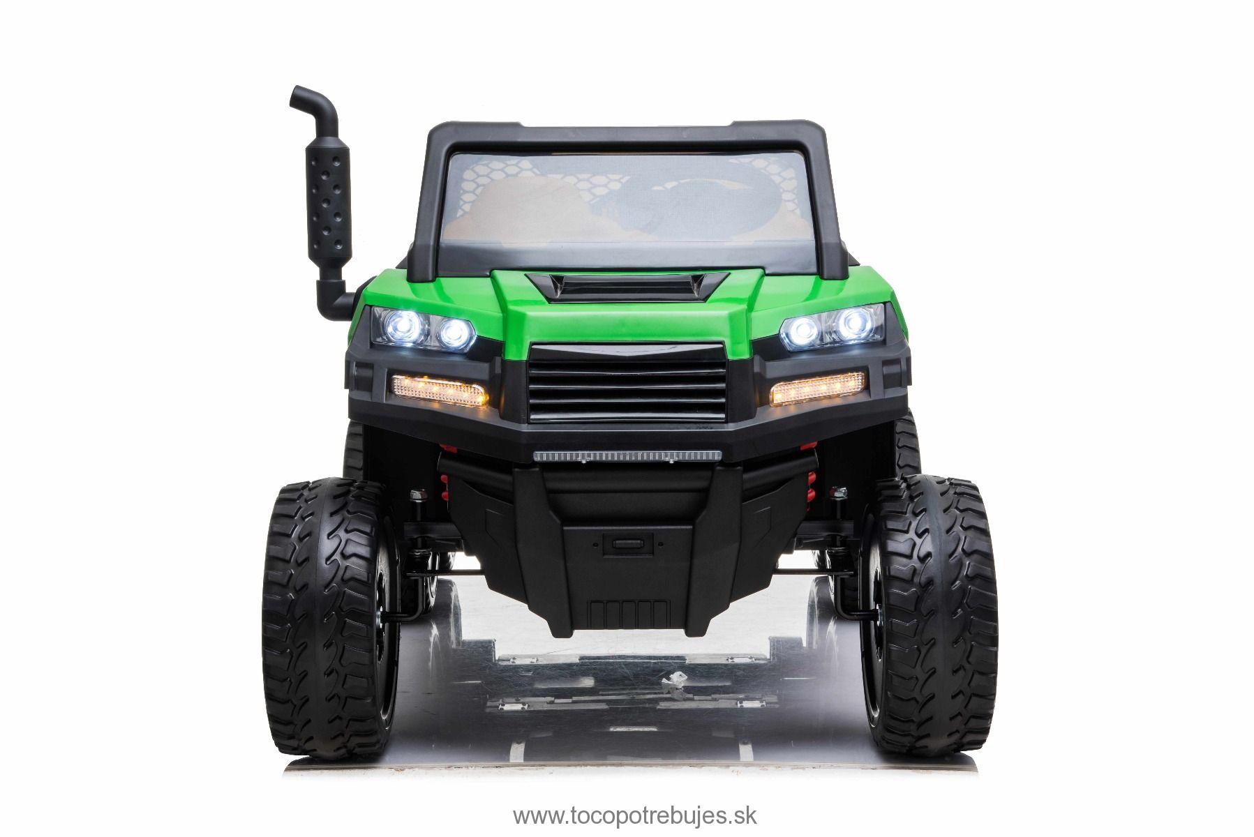 Farmárske elektrické autíčko RIDER 6X6 24V s pohonom štyroch kolies 4X 100W, zelená