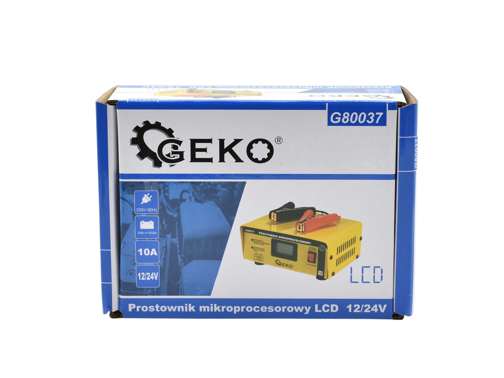 Nabíjačka autobatérií mikroprocesorová LCD 12/24V - GEKO G80037