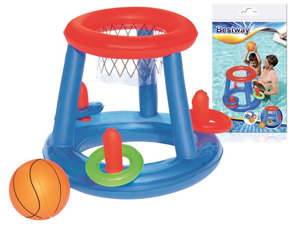 Bestway 52109 Nafukovací, plávajúci basketbalový kôš na vodu, + lopta