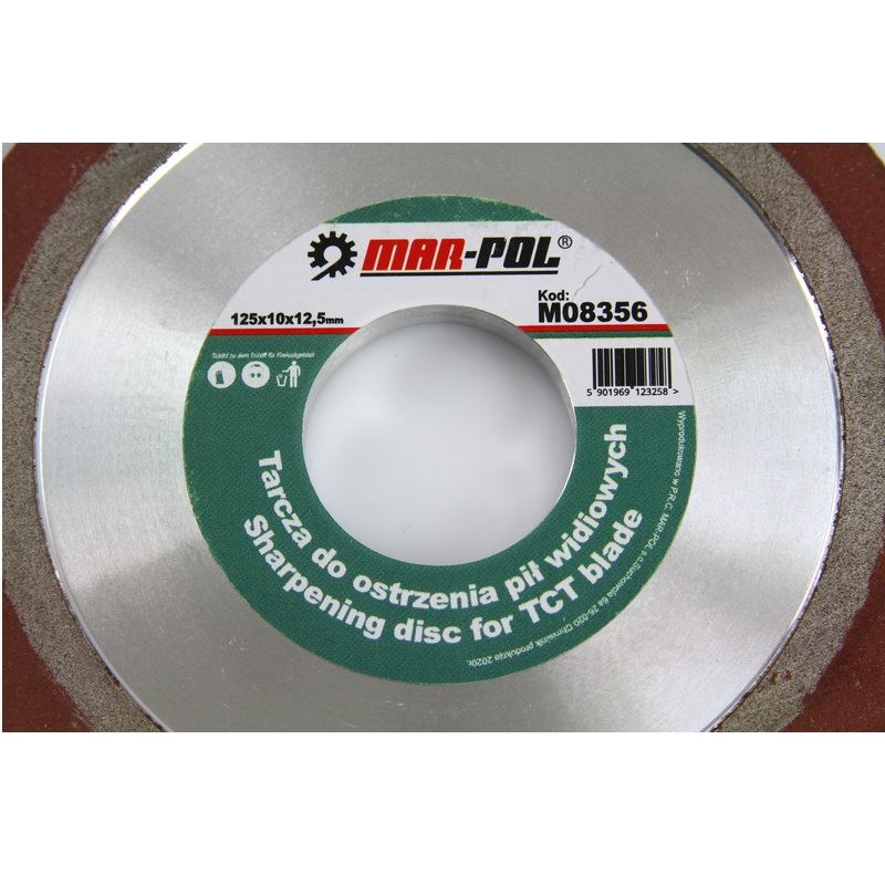 Kotúč na brúsenie pílových kotúčov 125x12,5x10mm - MAR-POL M08356