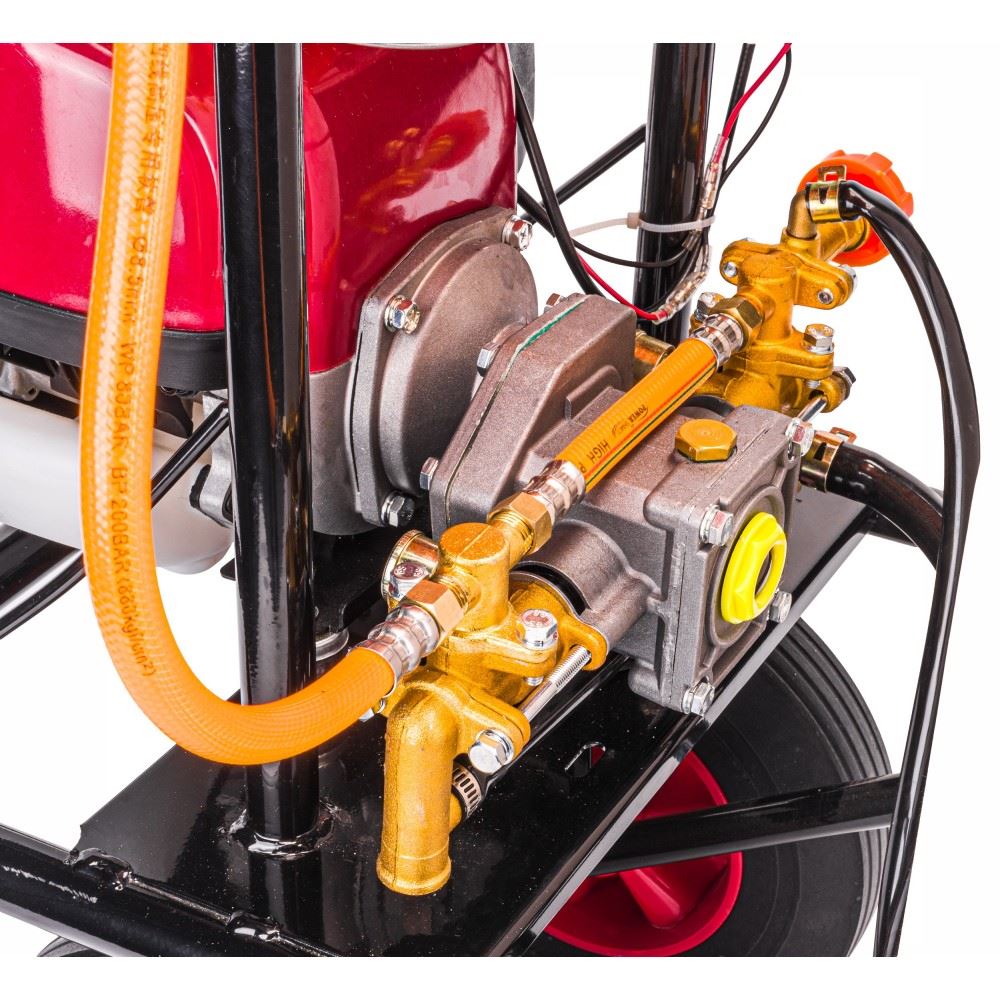 Motorový benzínový postrekovač 60L s kolieskami - POWERMAT PM-OPS-60K