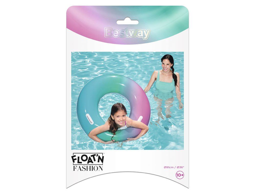 Bestway 36126, dúhové nafukovacie koleso s úchytmi, 91 cm