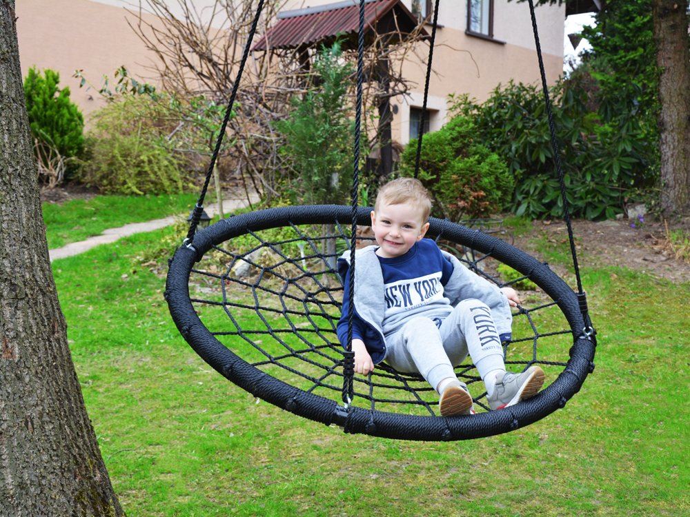 SkyFlyer Hojdačka Bocianie Hniezdo 120 cm, nosnosť 150kg, čierna