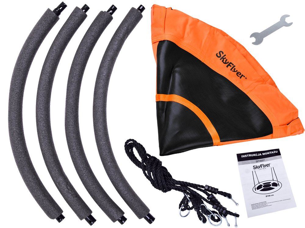 SkyFlyer Hojdačka Bocianie Hniezdo 100 cm, nosnosť 150kg, oranžová