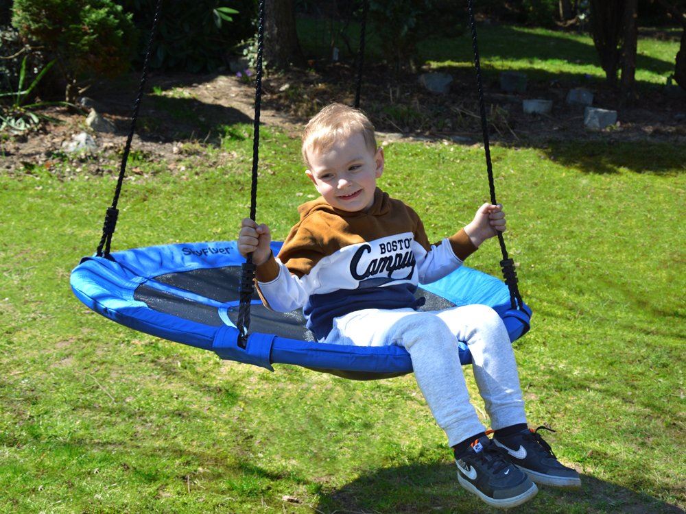 SkyFlyer Hojdačka Bocianie Hniezdo 100 cm, nosnosť 150kg, modrá