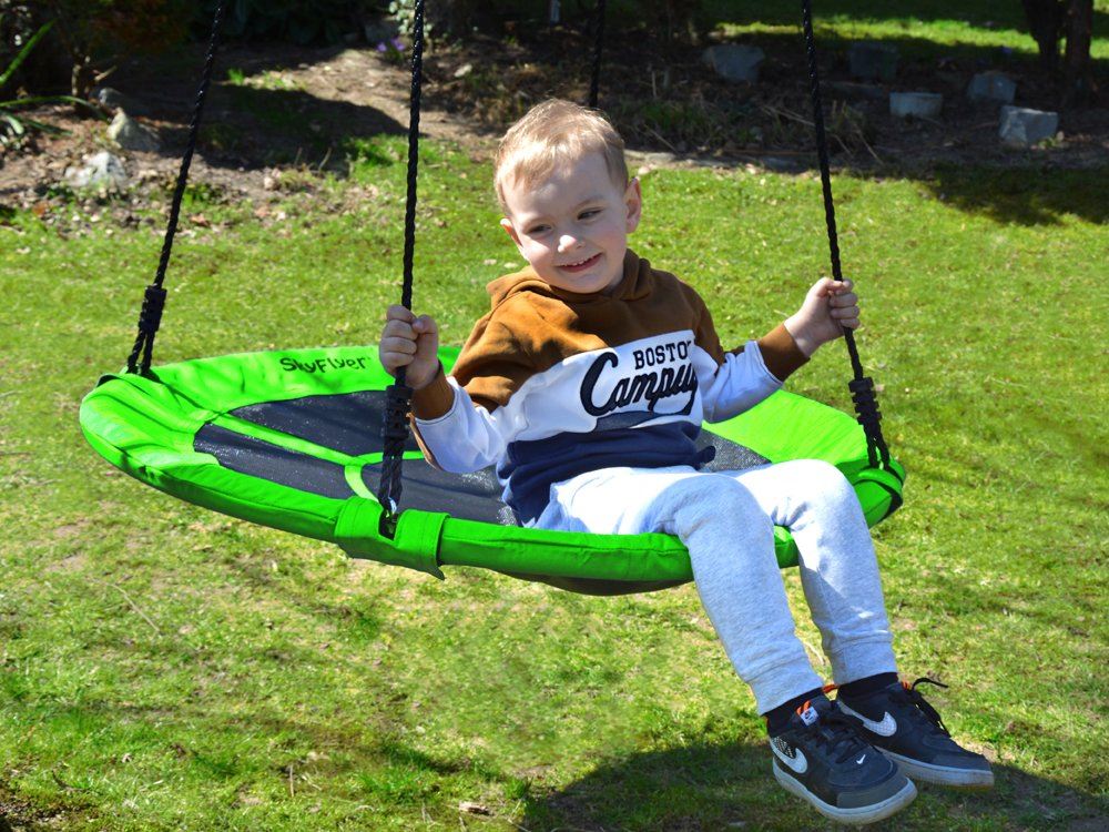 SkyFlyer Hojdačka Bocianie Hniezdo 100 cm, nosnosť 150kg, zelená