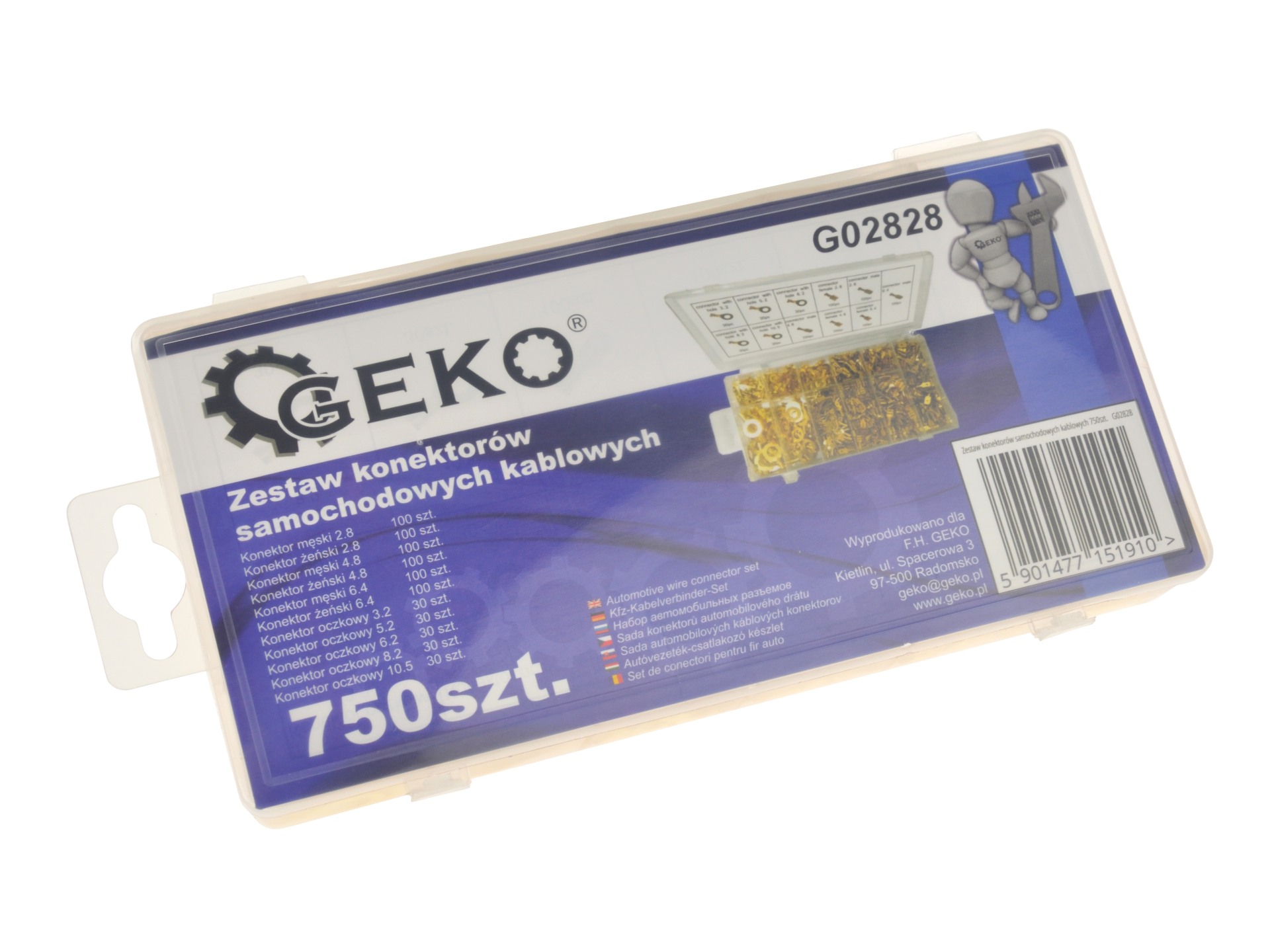 Sada konektorov pre kábel do auta 750 ks.- GEKO G02828