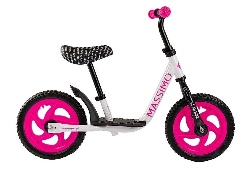 LeanToys Odrážadlo Massimo bielo-ružové