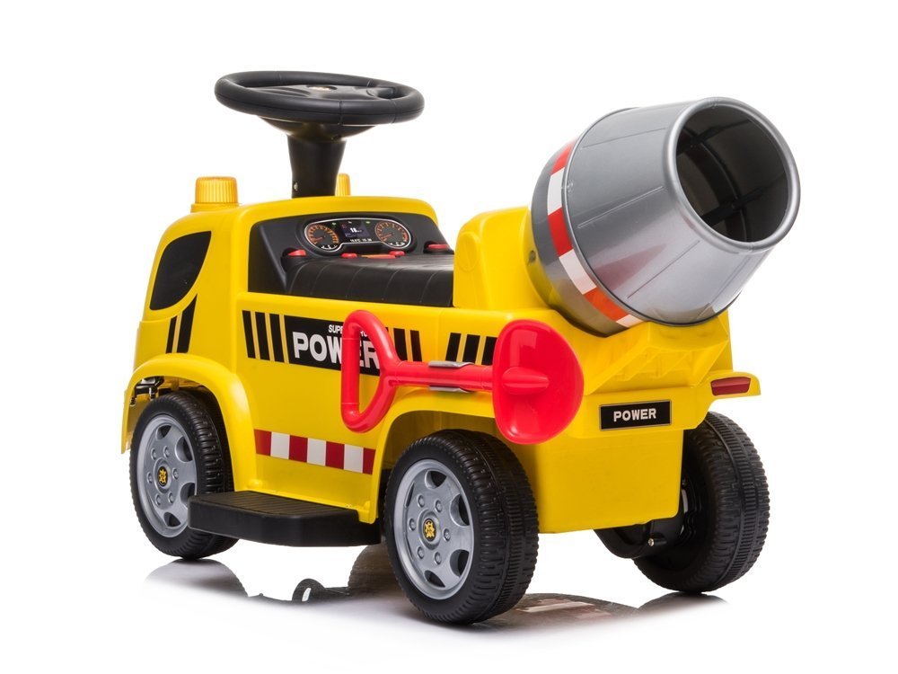 LeanToys  Odrážadlo miešačka betónu na batérie žlto-čierne