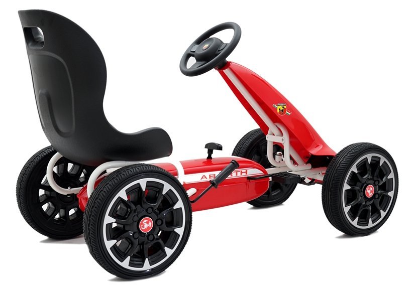 LeanToys Abarth Gokart s pedálmi, EVA kolesá, červená