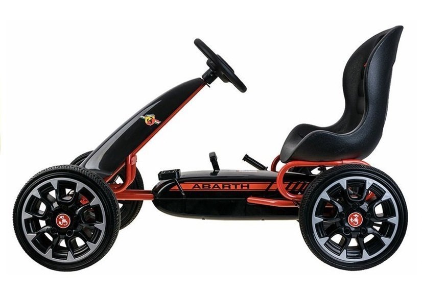 LeanToys Abarth Gokart s pedálmi, EVA kolesá, čierna