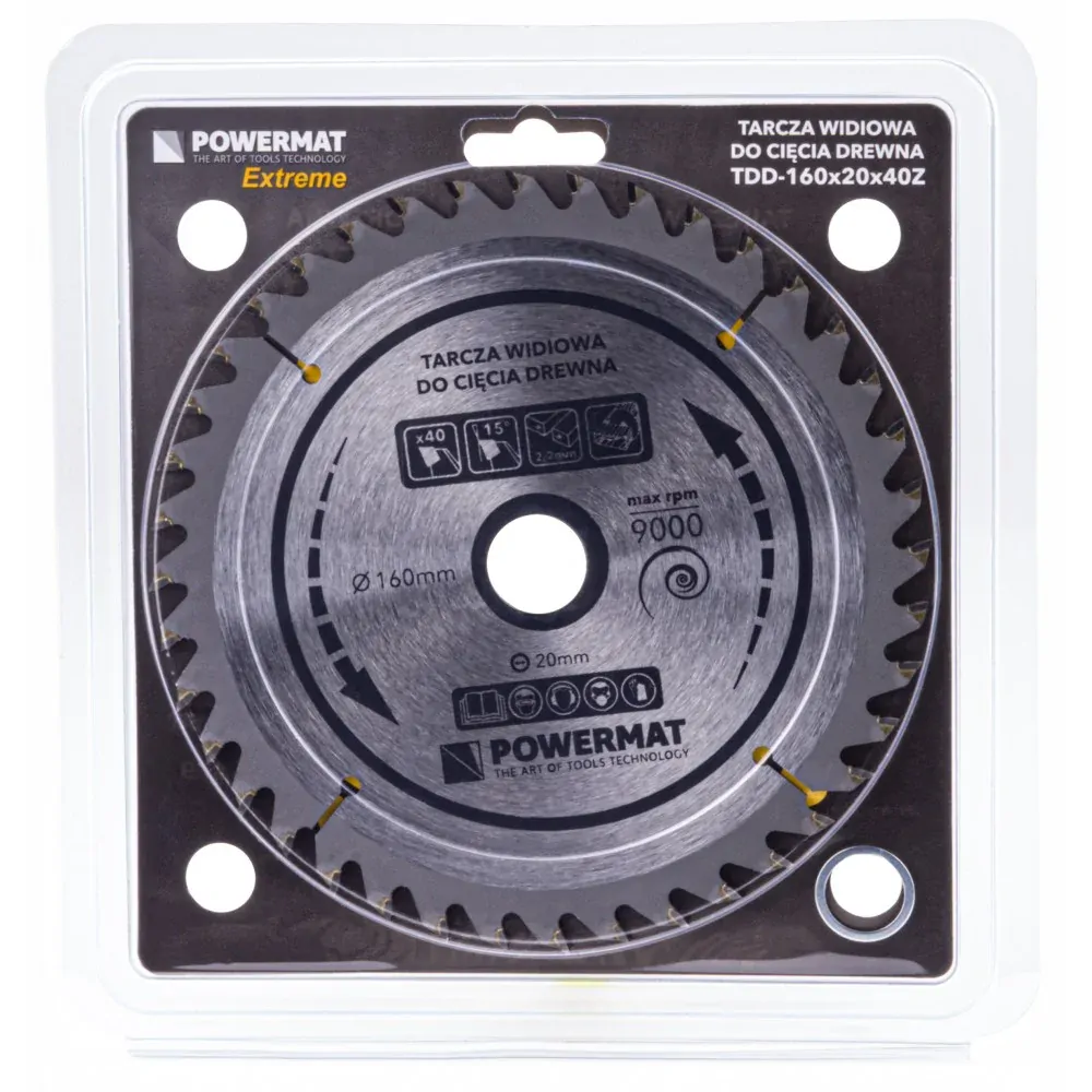 Kotúč na drevo TDD-160x20x40Z - POWERMAT PM0879