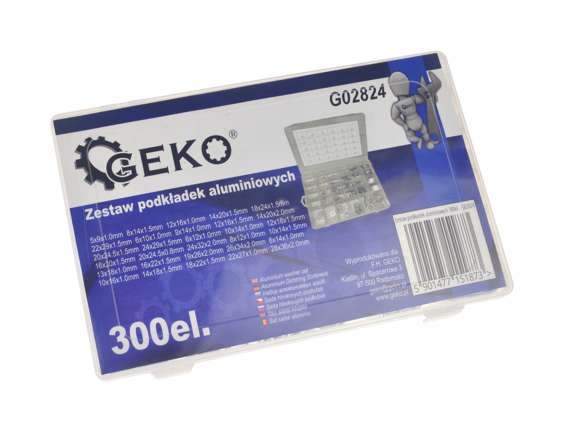 Sada hliníkové podložky 300ks - GEKO G02824