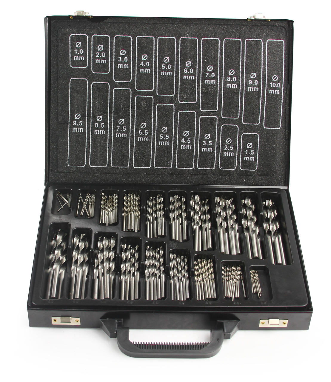 Sada vrtákov HSS do kovu 170ks 1-10mm - CATA M22305C