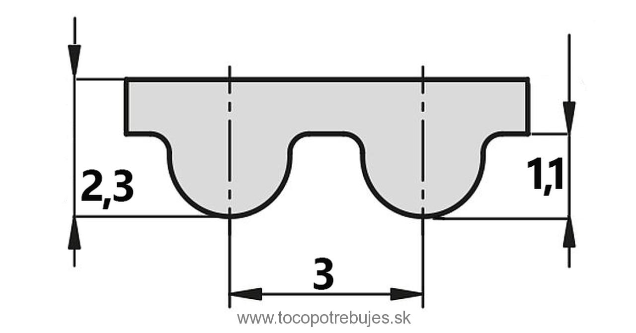 Ozubený remeň 3M-201-14mm - MAR-POL M79020