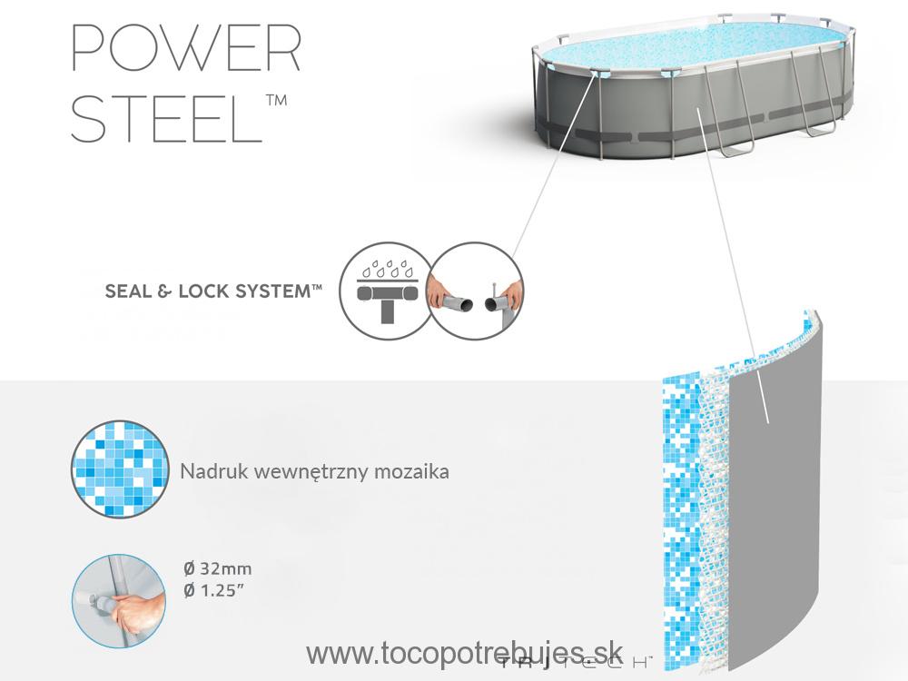 Bestway Power Steel 488 x 305 x 107 cm 56448