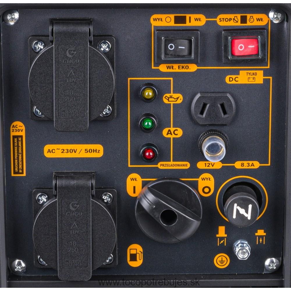 Invertorová elektrocentrála 2000W 2x230V/12V - POWERMAT PM-AGR-2000IM