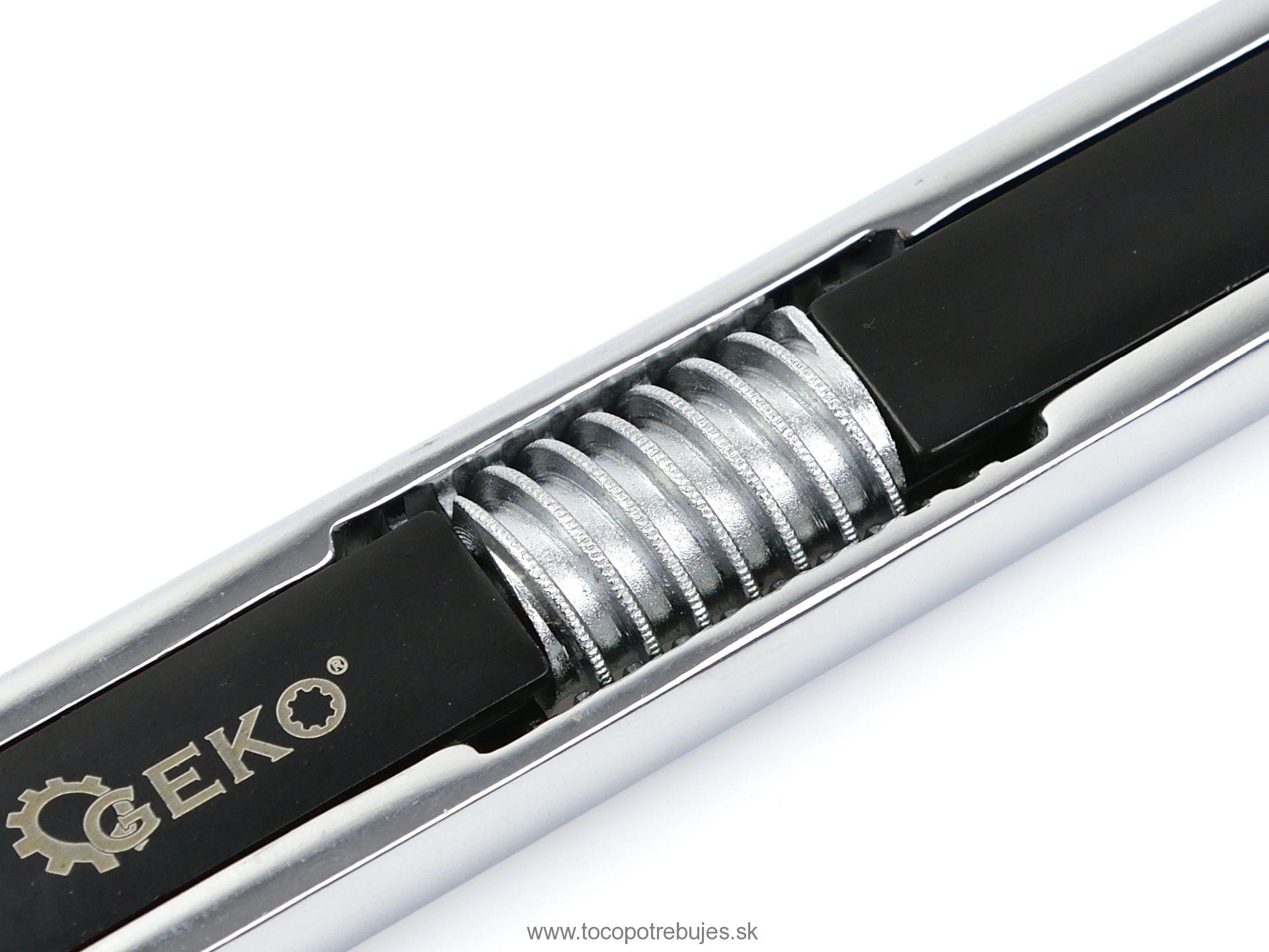 Kľúč očkový nastaviteľný, obojstranný 15-27mm/5-15mm CrV - GEKO G15028