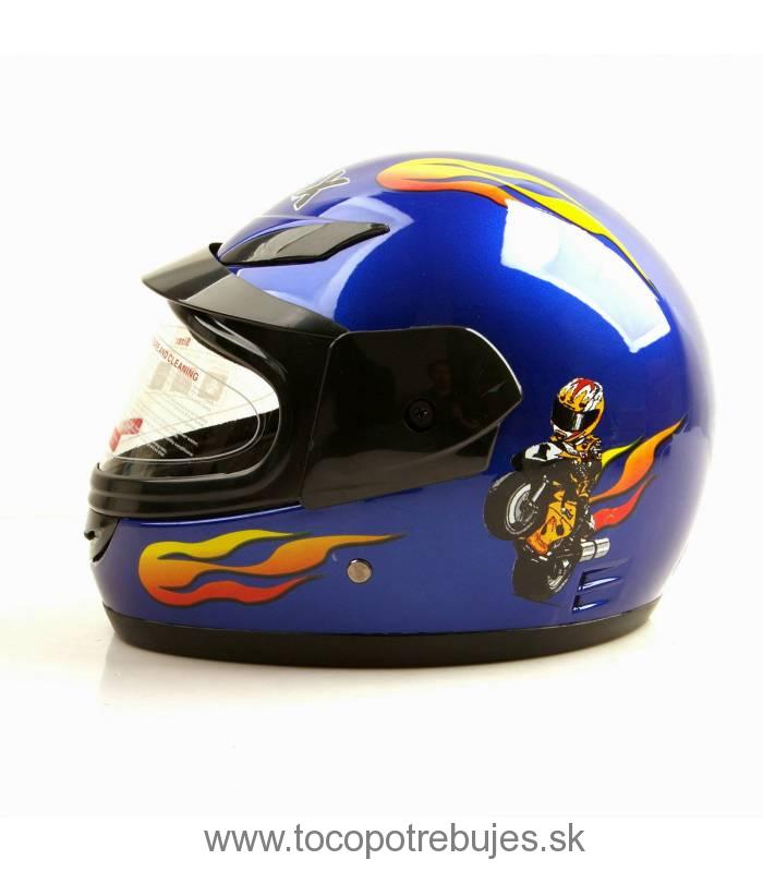 Moto prilba Sunway Kids Integral PHX Modrá