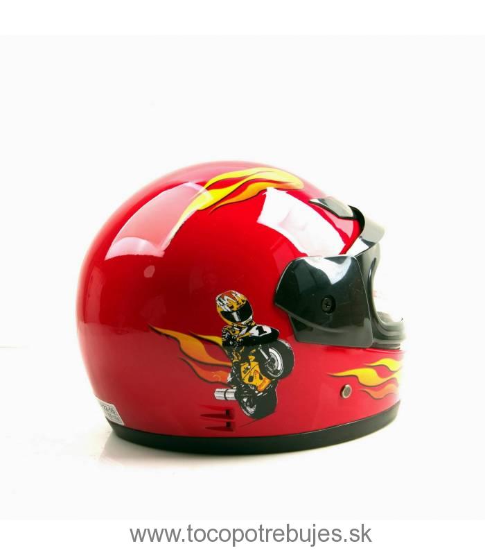 Moto prilba Sunway Kids Integral PHX Červená