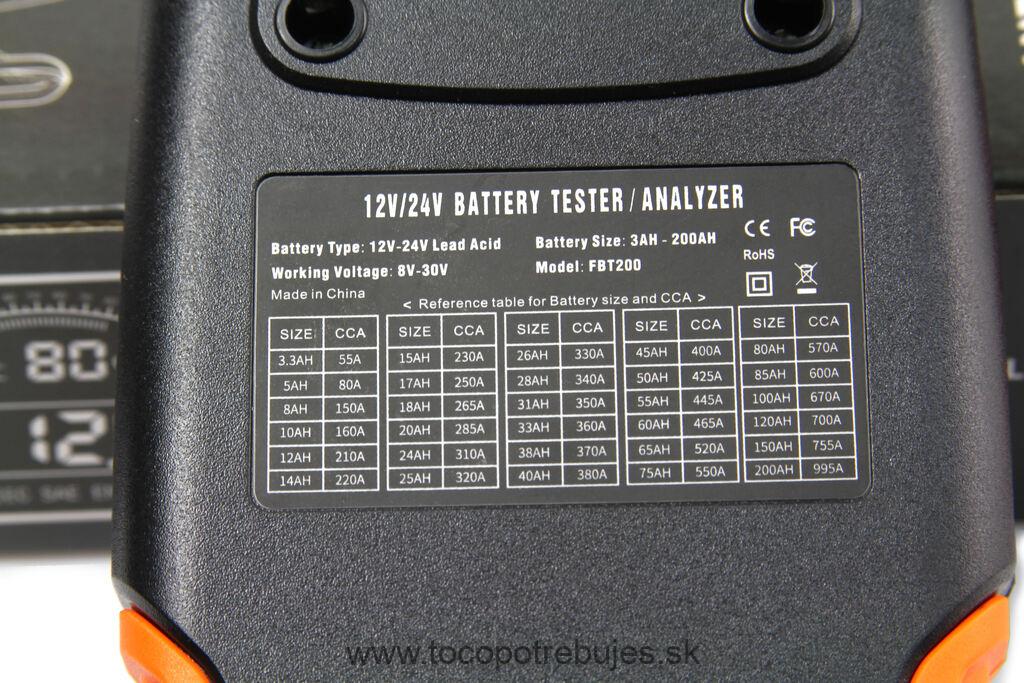 Tester batérií 12V a 24V - MAR-POL M82520
