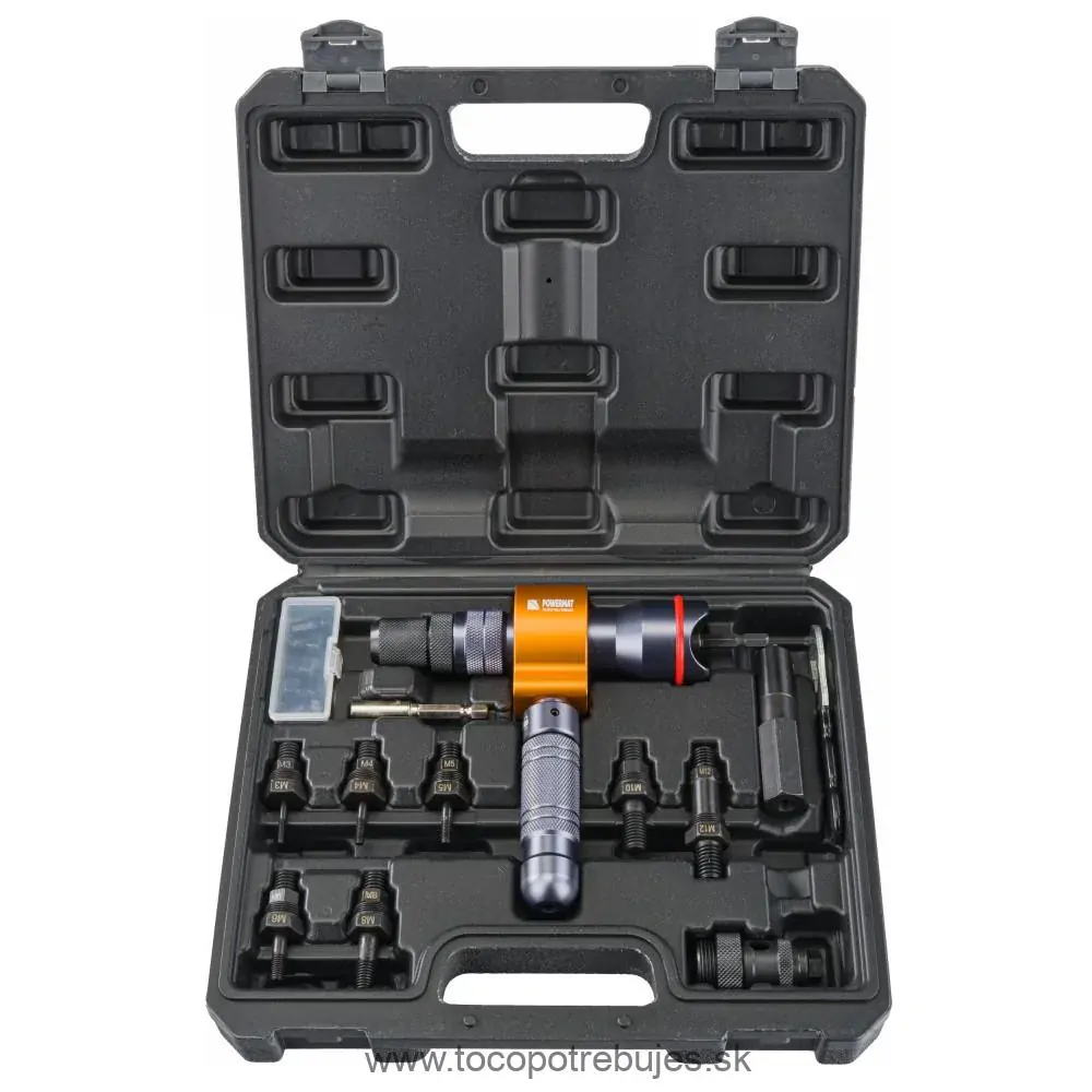Nitovací adaptér na vŕtačku 3v1, 2,4-6,4 mm - POWERMAT PM-NIA-13T