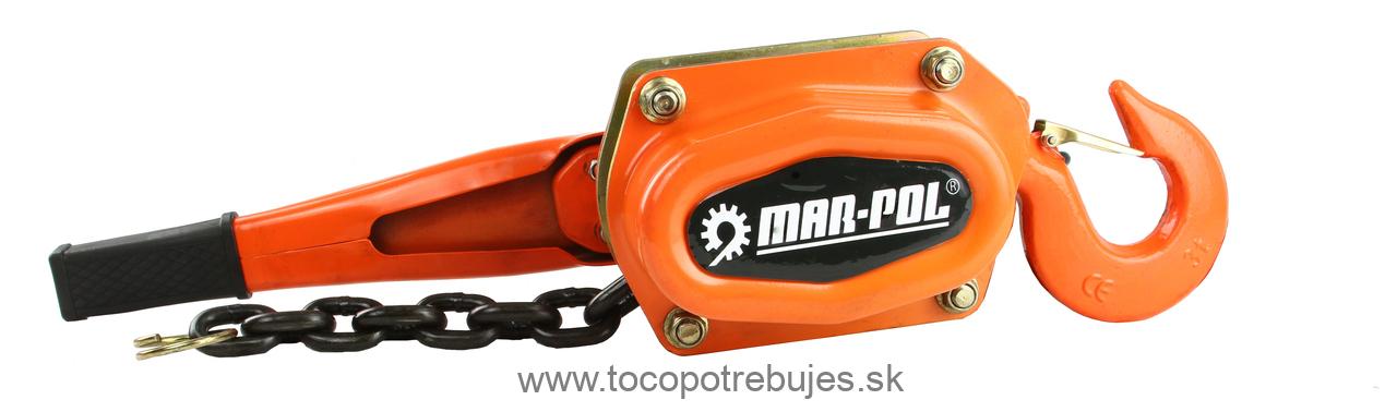 Reťazový navijak s račňou 3T M80750 - MAR-POL