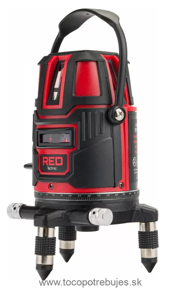 Krížový laser červený, 360 stupňov - RED TECHNIC RTPLK0037