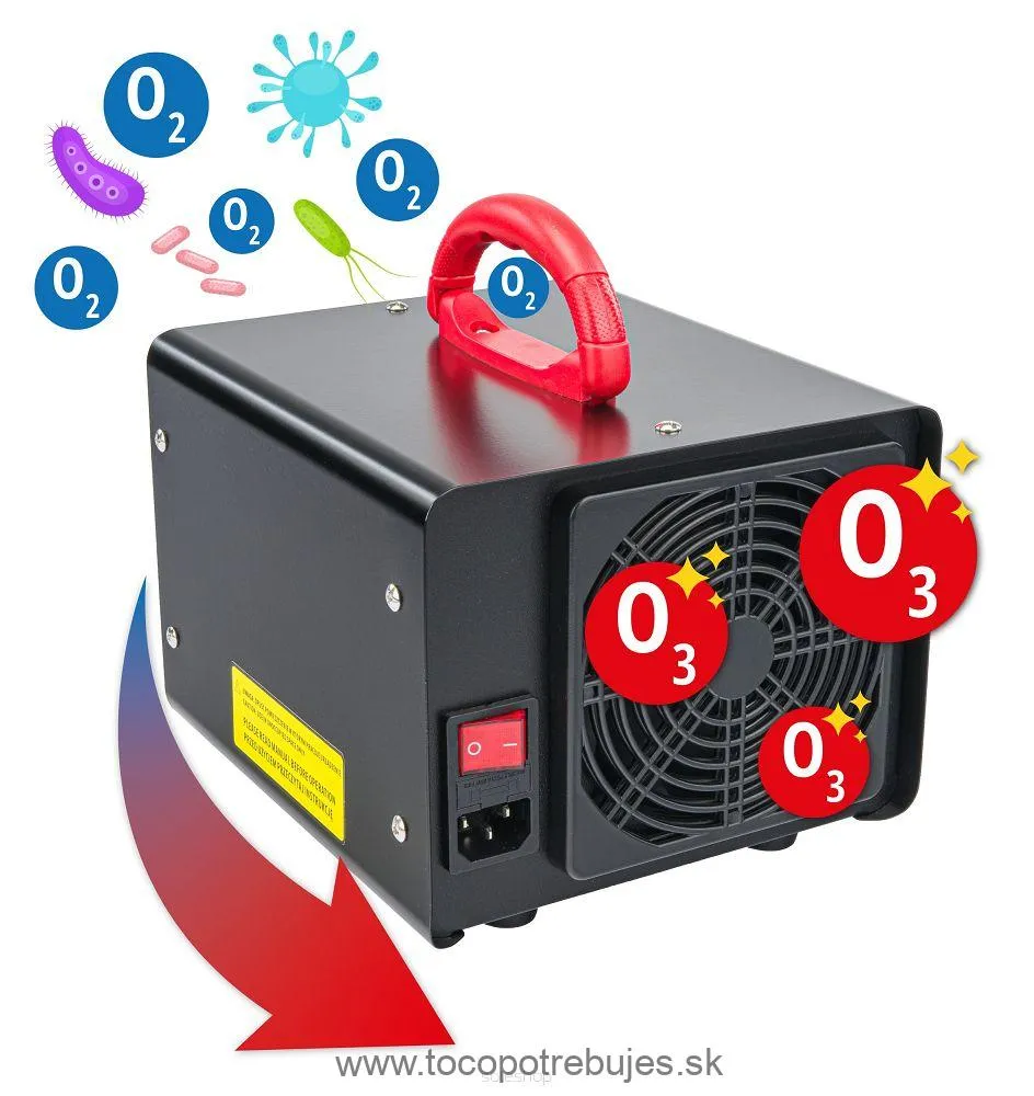 Generátor ozónu 155W, 60 000 mg/h - RED TECHNIC RTGOZ0078