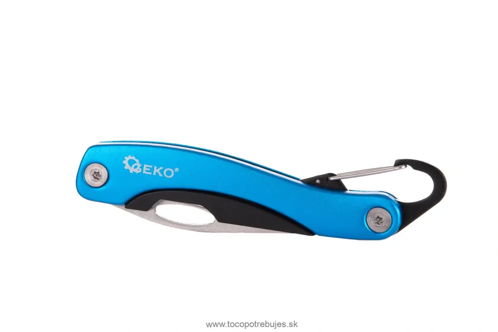 Skladací nôž vreckový s karabínou, 19 cm - GEKO G01837