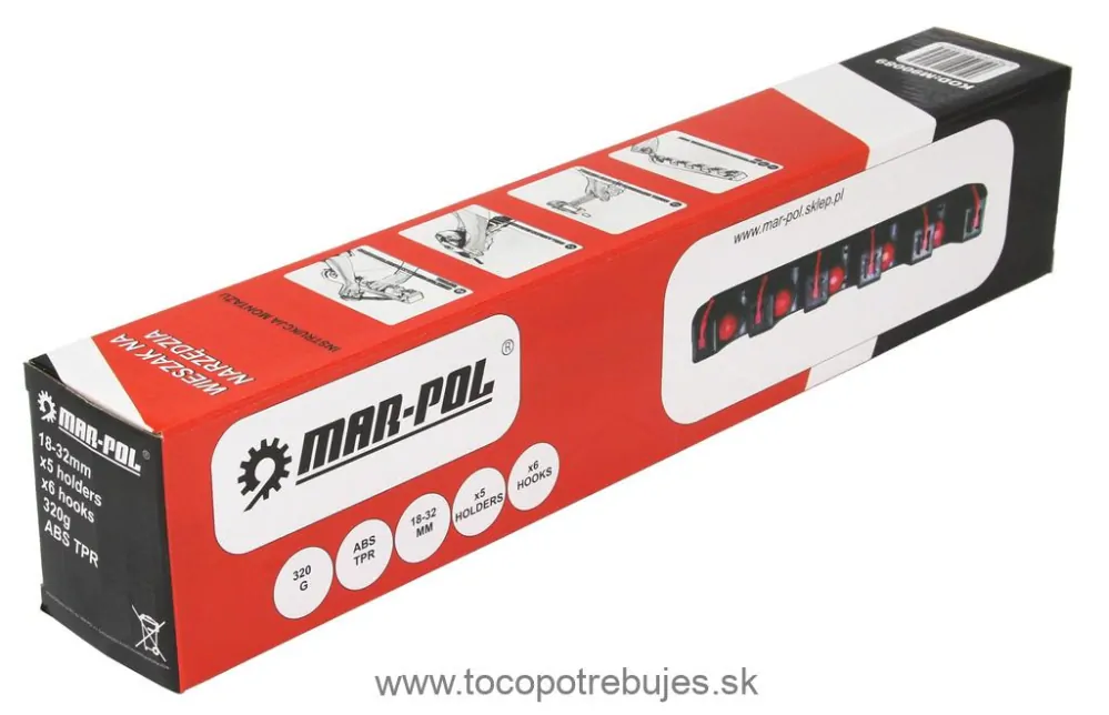 Závesný držiak náradia, päťmiestny - MAR-POL M90089 