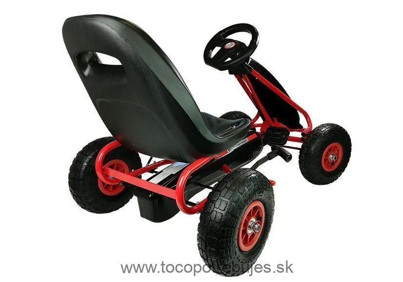 LeanToys Gokart HP003D - nafukovacie kolesá - čierna