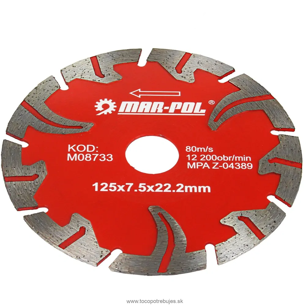 Diamantový kotúč na betón 125x7.5x22,2 - MAR-POL M08733