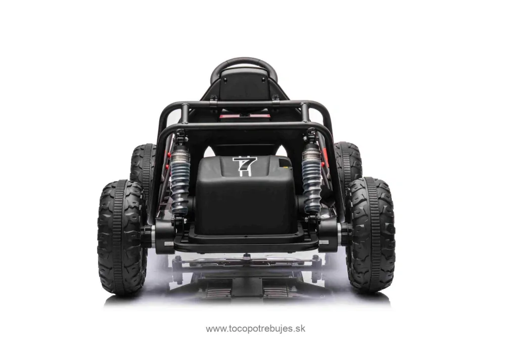 Elektrická Motokára SPORT-KART 24V, červená, EVA kolesá, Koženkové sedadlo, 2 x 50W Motor, 24V Batéria, Masívna kovová konštrukcia