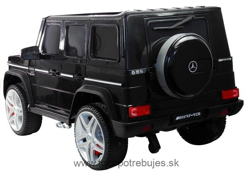 LeanToys l2517 EXTRA veľké elektrické autíčko Mercedes G65 AMG, 2x45W motor, čierna