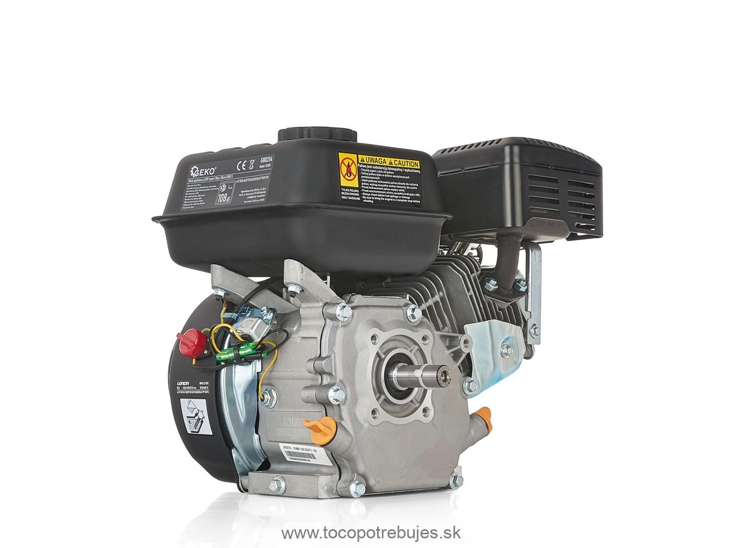 Benzínový motor 6,5HP Loncin 196cc 20mm EURO 5 - GEKO G80254
