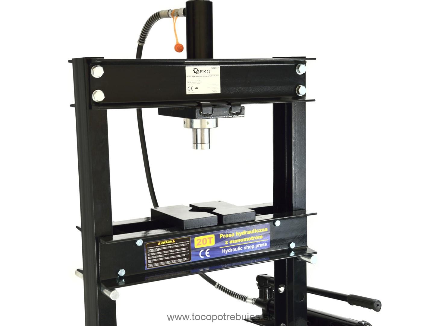 Hydraulický lis s tlakomerom 20T - GEKO G02087