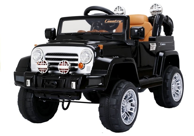LeanToys Elektrické autíčko JEEP JJ245 - čierny, 2x45W, predné LED svetlá, MP3, 2.4GHz DO