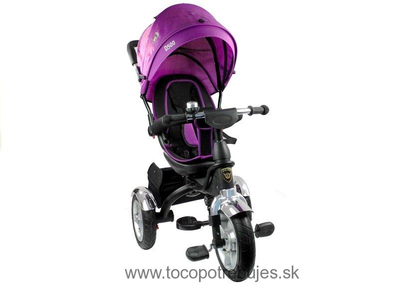 Leanbike Detská trojkolka 2v1 PRO500, nafukovacie kolesá, otočné sedadlo
