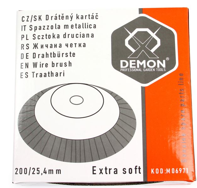 Čistiaci drôtený kotúč pre krovinorez 25,4x200mm - DEMON M06971