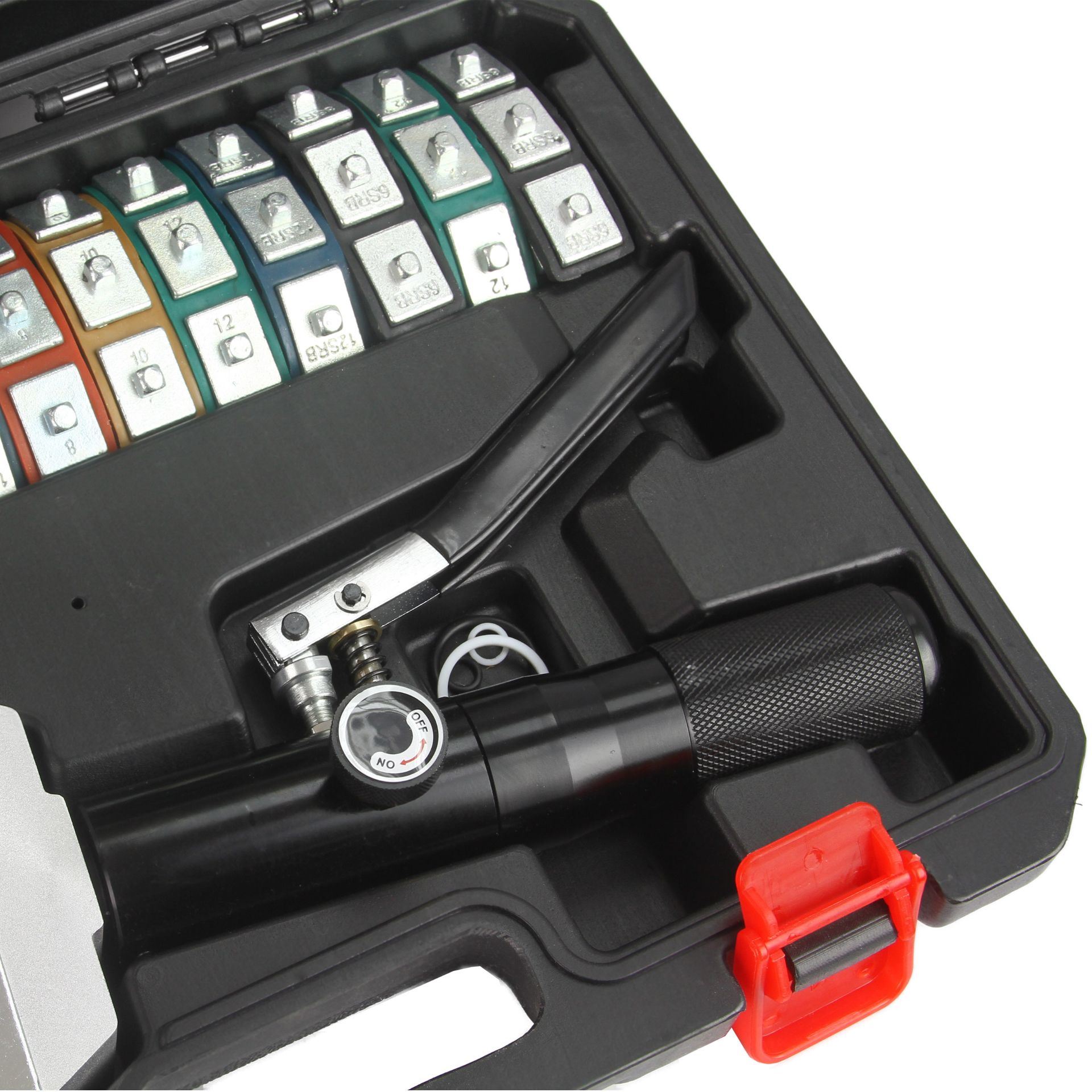 Hydraulické kliešte na lisovanie koncoviek klimatizačných hadíc - MAR-POL M80420