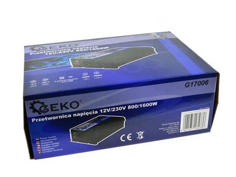 Menič napätia 12V/230V 800/1600W - GEKO G17006