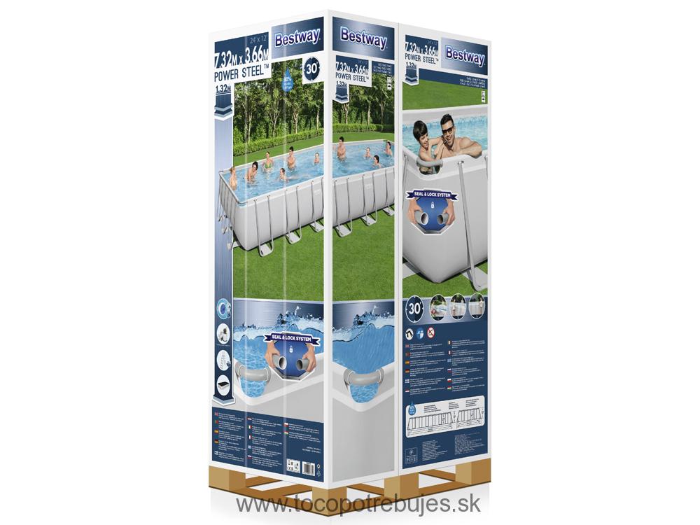 Bestway 56475 Bazén Steel Pro s konštrukciou, 732 x 366 x 132cm