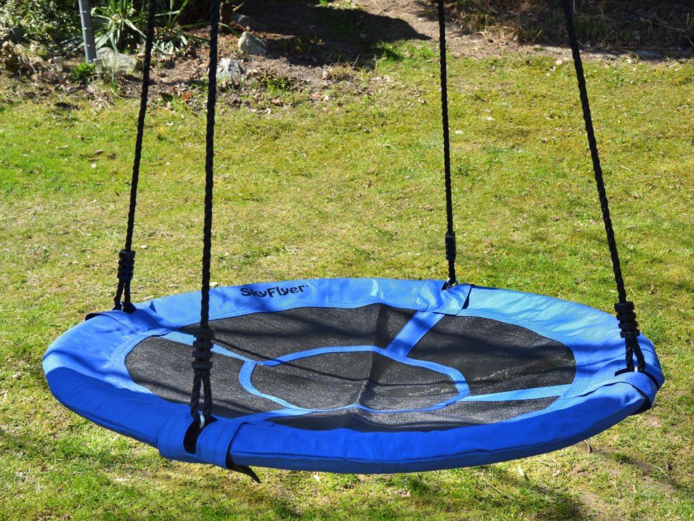SkyFlyer Hojdačka Bocianie Hniezdo 100 cm, nosnosť 150kg, modrá