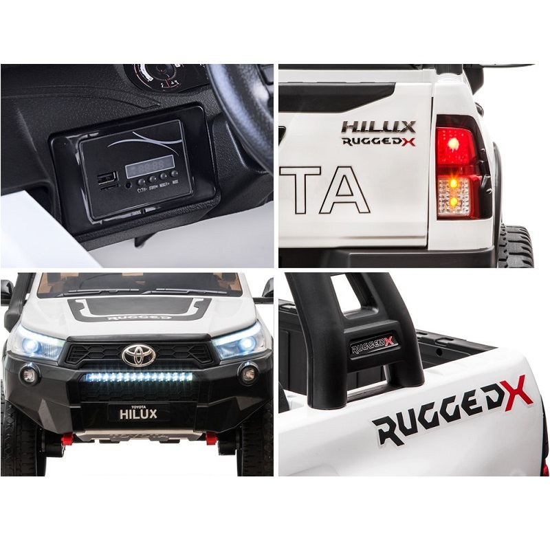 Joko Elektrické autíčko Toyota Hillux 4x4, penové kolesá, kožené sedadlo, FM rádio, otvárací kufor, nosnosť 50kg, ružové