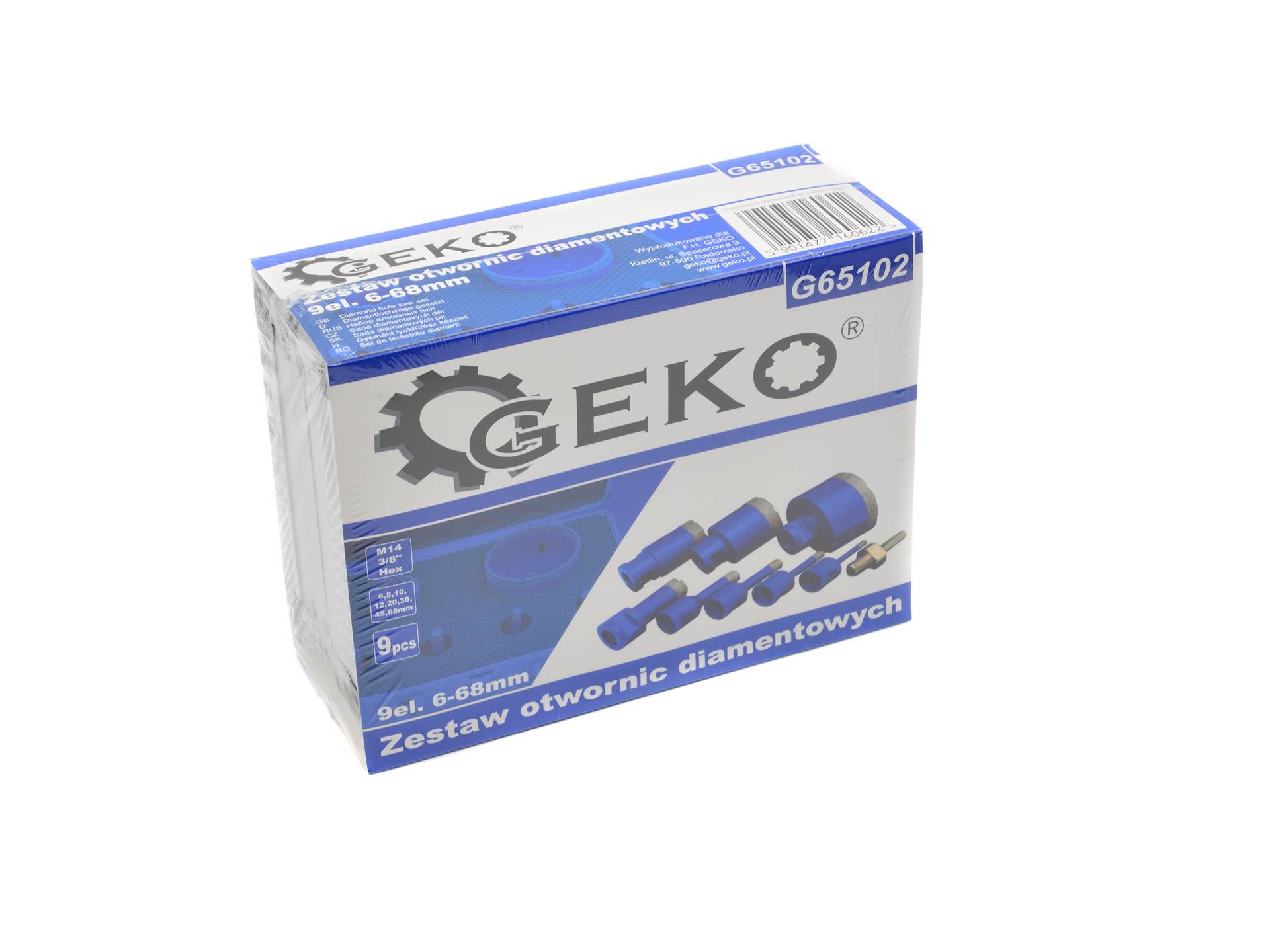 Sada diamantových vŕtacích koruniek na dlaždice 6-68mm 9ks - GEKO G65102