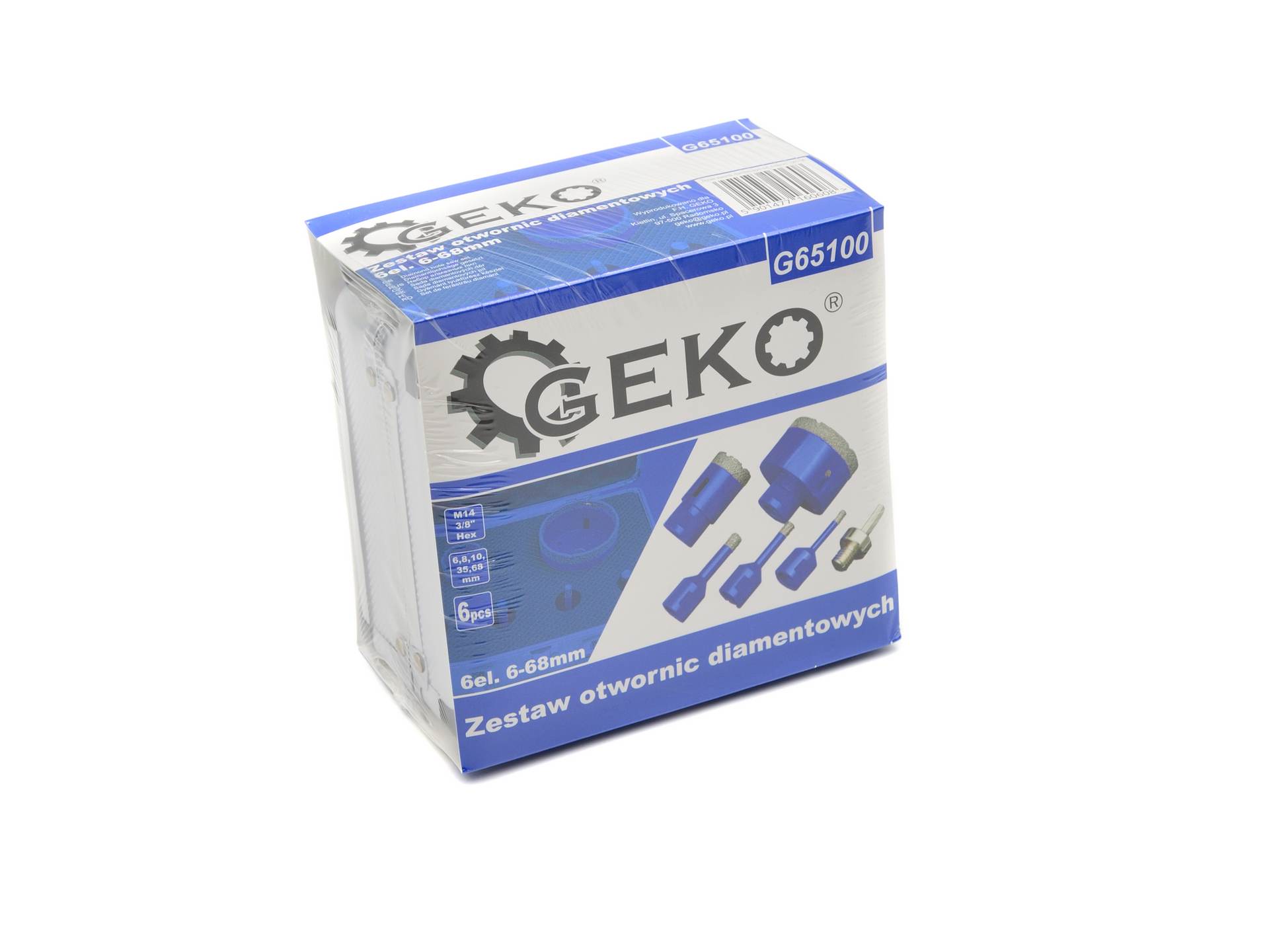 Sada diamantových vŕtacích koruniek na dlaždice 6-68mm 6ks - GEKO G65100