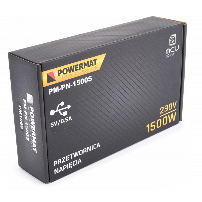 Menič napätia 12V/230V 1500W PM-PN-1500S - POWERMAT