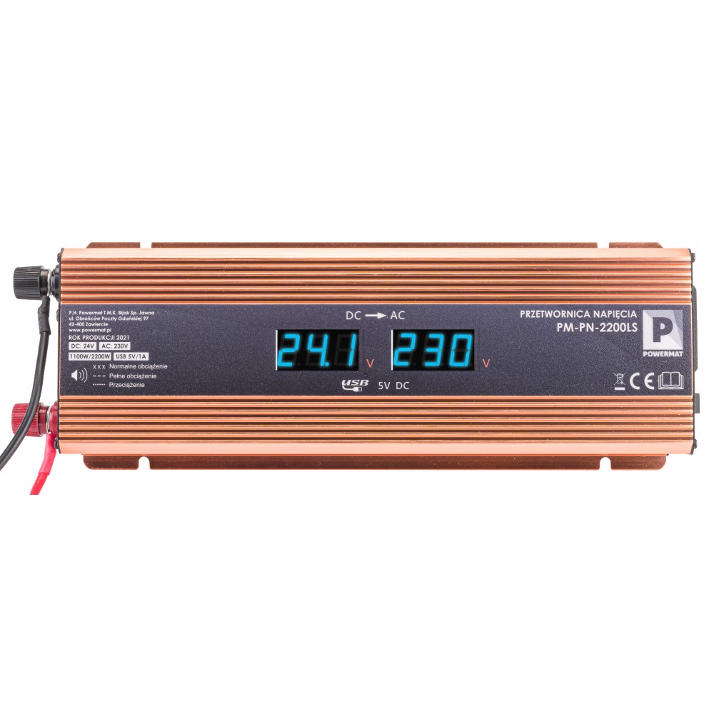 Menič napätia 24V/230V 2200W LCD PM-PN-2200LS - POWERMAT